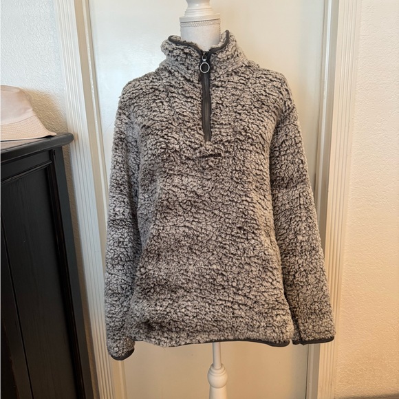 Thread & Supply Jackets & Blazers - Thread & Supply Gray Turtleneck Sherpa Jacket